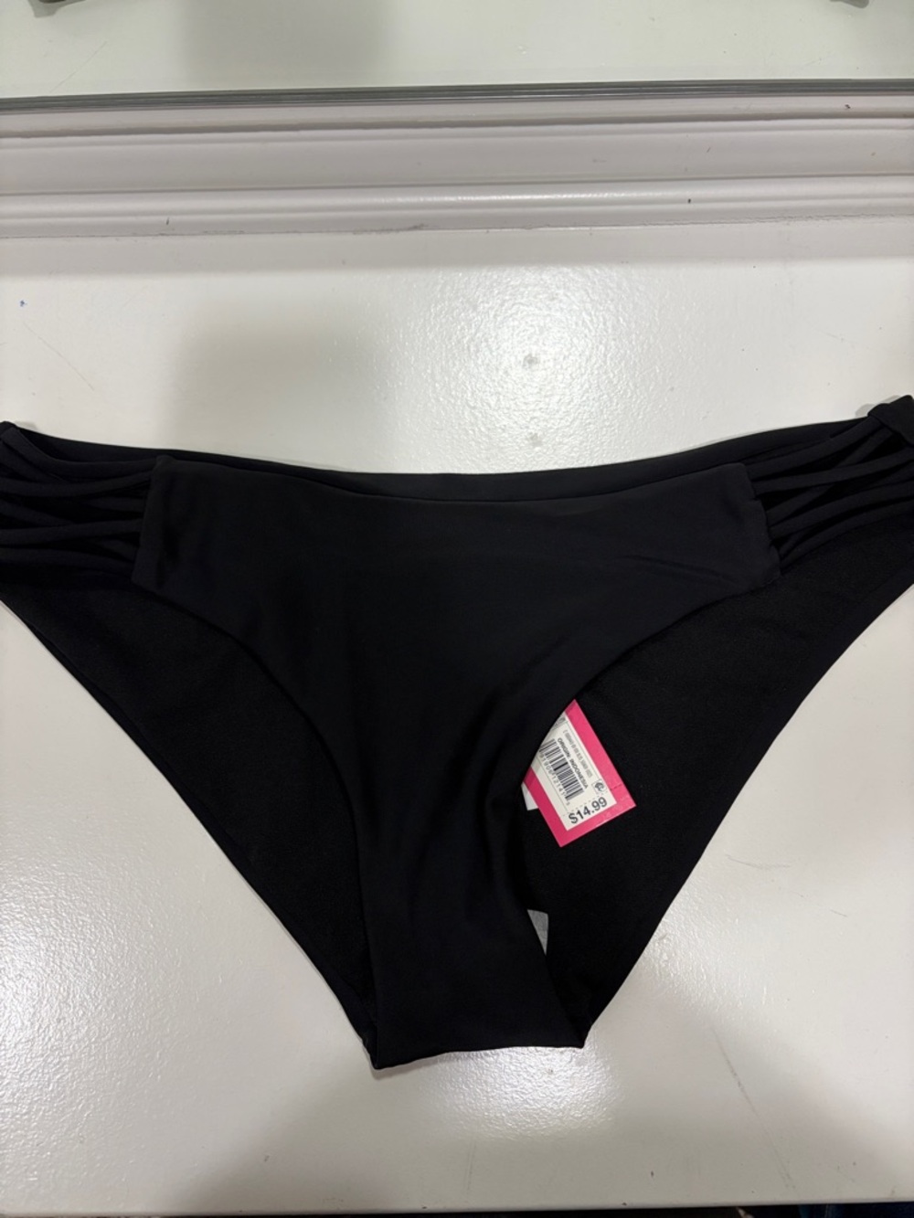 Xhilaration Black Bikini Bottom with Side Bands